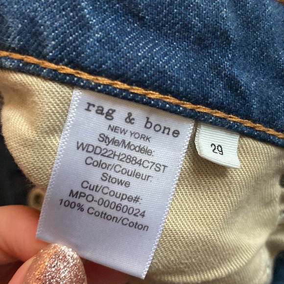 RAG & BONE Alex High-Rise Straight Jeans in Stowe Size 29 - Picture 6 of 7